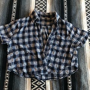Brandy Melville Plaid Crop Top
